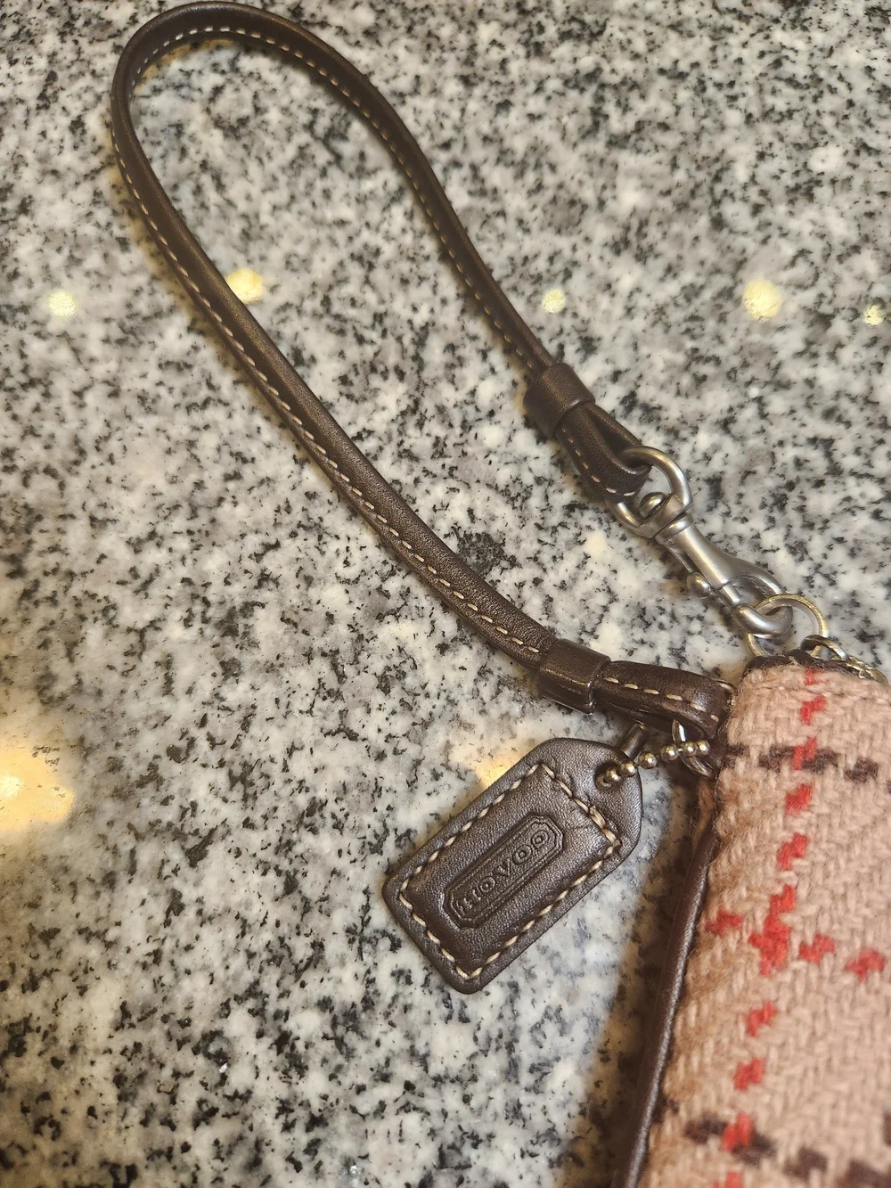 Coach Rare Vintage Plaid Tweed Wristlet Wallet